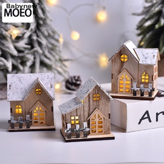 Nhà gỗ có đèn LED làm quà tặng trang trí Giáng sinh