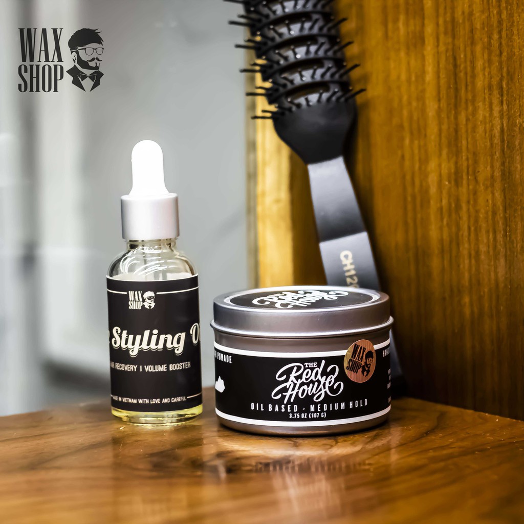 Sáp Vuốt Tóc The Red House Oil Based Medium Hold Pomade⚡[Chính Hãng]⚡Siêu Giữ Nếp tới 24 Tiếng, Tặng Kèm Pre-Styling Oil