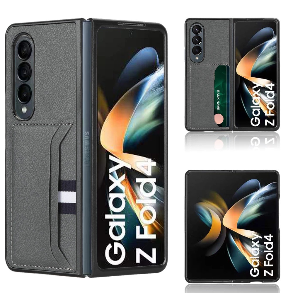 Bao Da Điện Thoại Nắp Gập Chống Trượt Có Ngăn Đựng Thẻ Dành Cho Samsung Galaxy Z Fold4 Fold 3 Fold 2 Z Fold 4 Fold3 Fold2