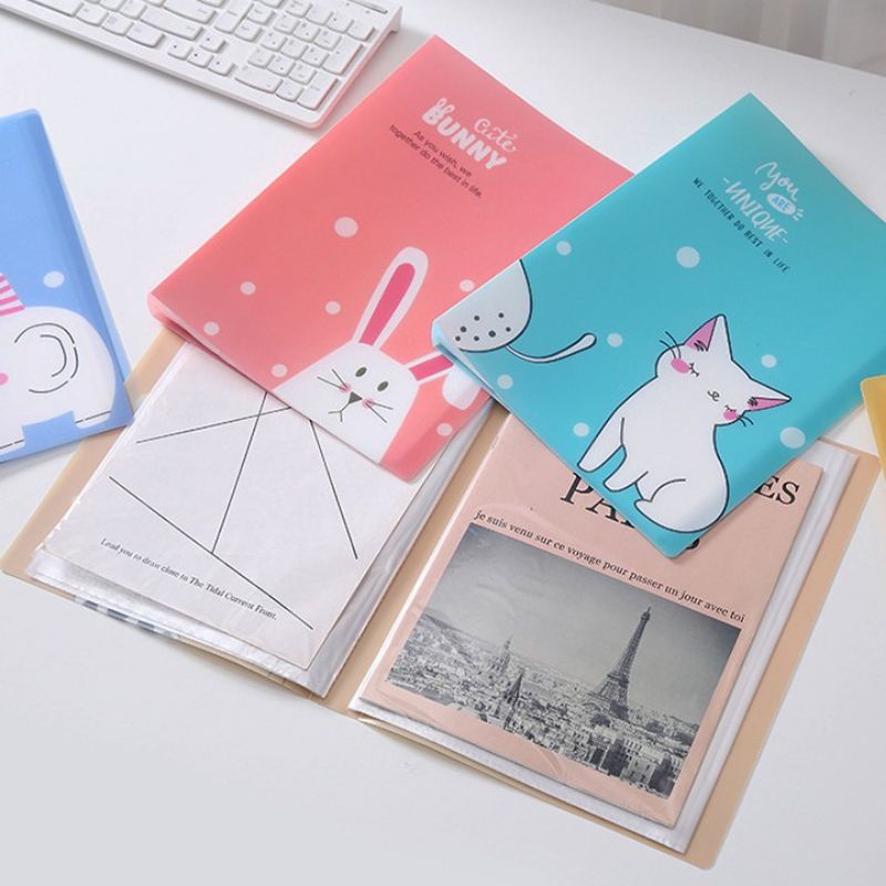 File lá đựng giấy tờ tài liệu học tập A4 hình kute