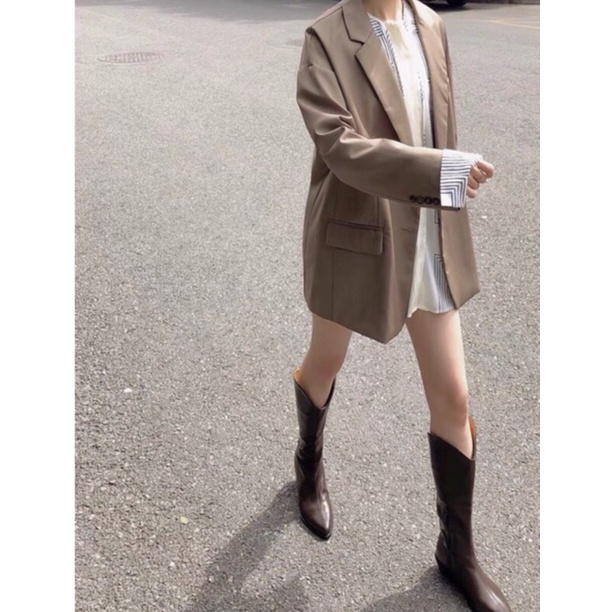 B061 -(SẴN CÁC SIZE CÓ THỂ ĐẶT HÀNG)Boot cao bồi 38cm-đế 4,5cm- khoá mắt cá chân-siêu trendy(ảnh+video shop quay chụp) | BigBuy360 - bigbuy360.vn