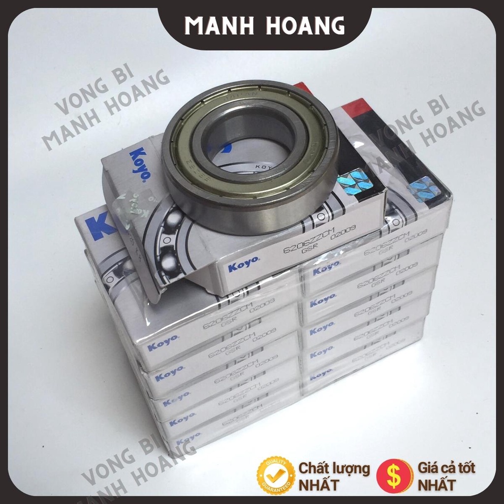 Vòng bi, bạc đạn 6206 ZZCM KOYO tiêu chuẩn quốc tế, chất lượng cao, bền bỉ - Vòng bi Mạnh Hoàng