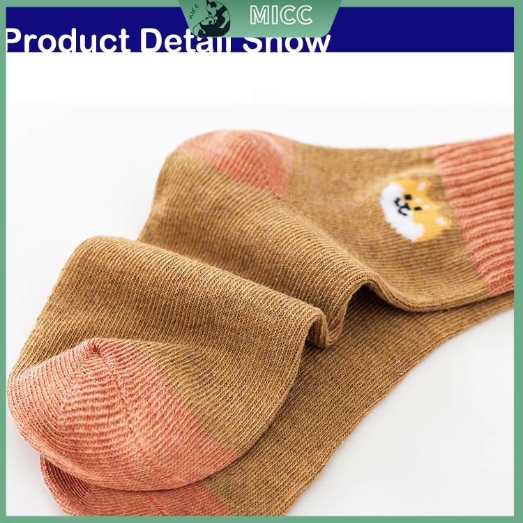 Bộ 5 Đôi Vớ Chất Liệu Cotton Thời Trang Thu Đông Ấm Áp Cho Bé