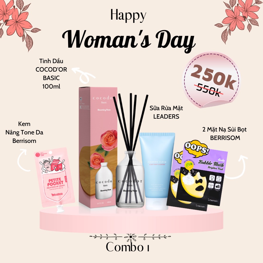 / Woman's Day/ Combo quà tặng dành cho người phụ nữ bạn yêu thương ngày Quốc Tế Phụ Nữ 8-3