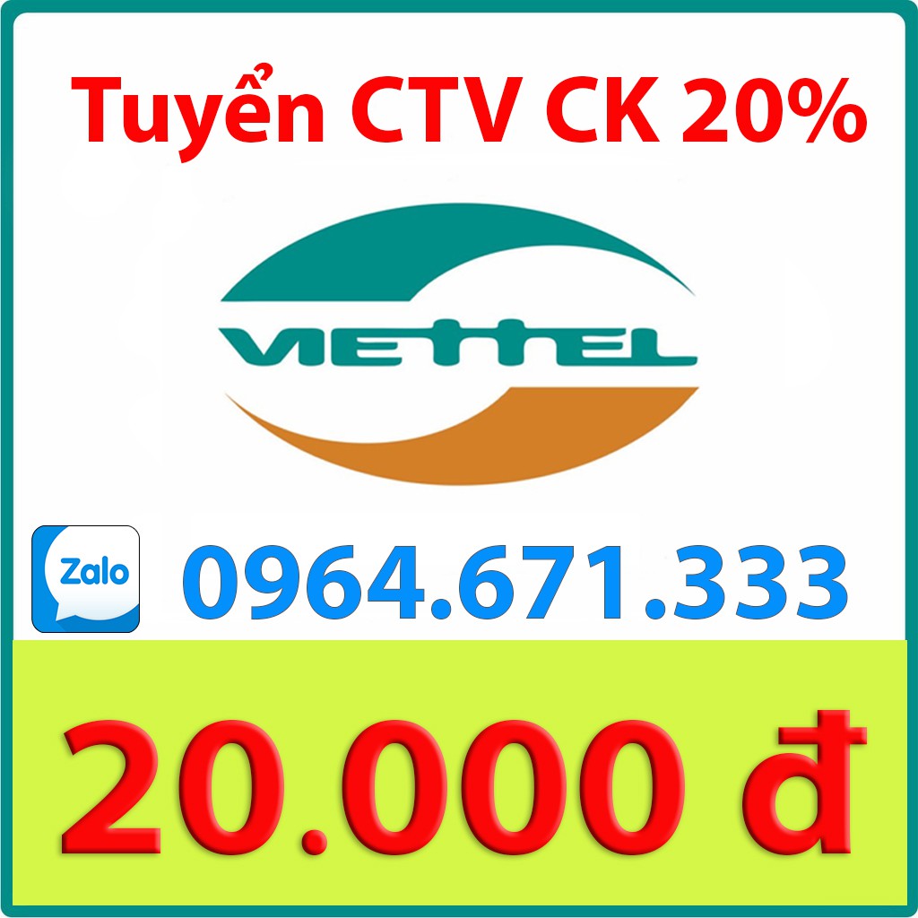 Thẻ Viettel 20k ( Chat với shop để nạp )