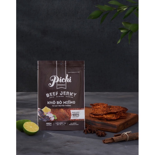 PICHI - KHÔ BÒ MIẾNG VỊ CAY TRUYỀN THỐNG 50g