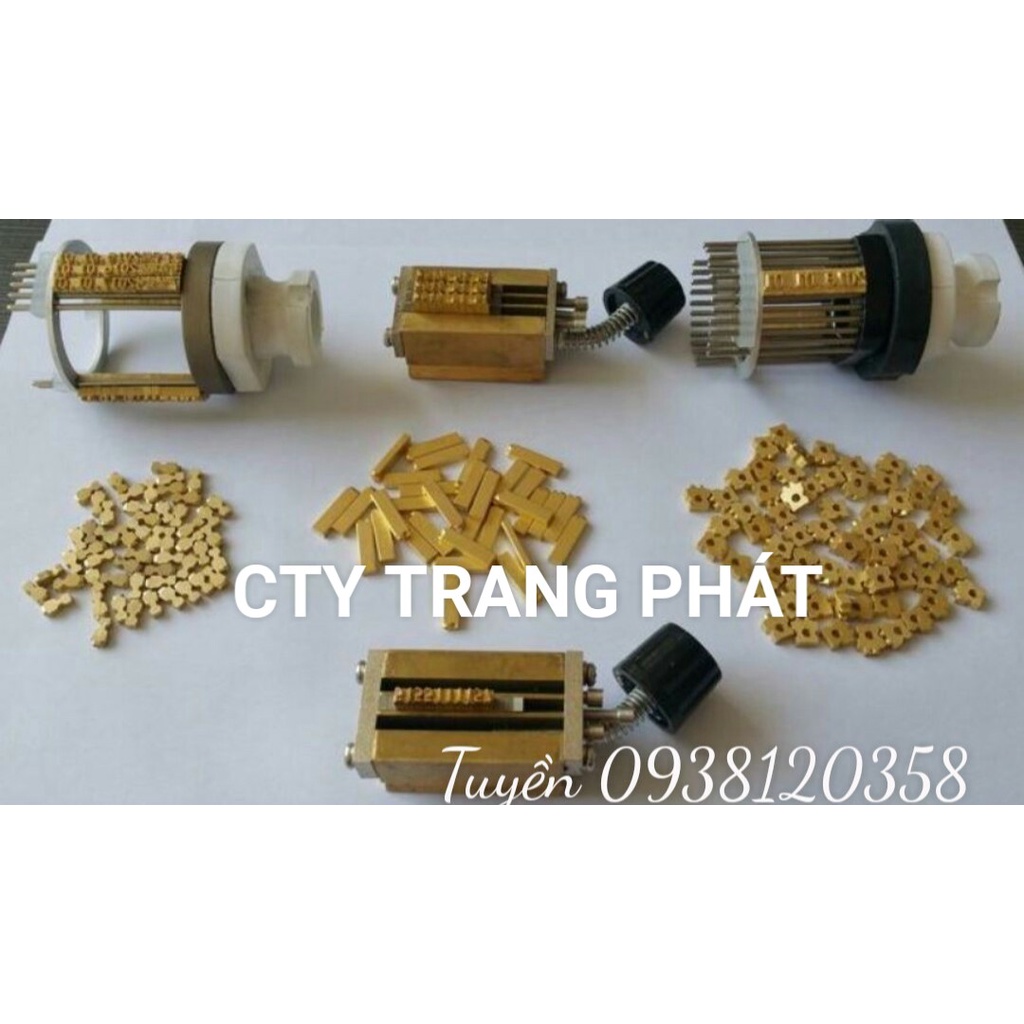 1 con chữ số đồng cho các loại máy in date DY8, HP241, máy hàn miệng túi, máy đóng gói