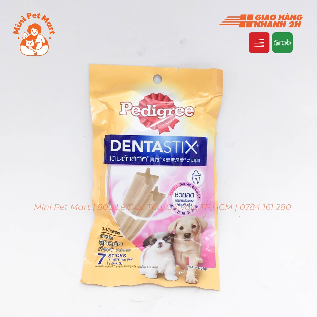Bánh xương chăm sóc răng PEDIGREE DentaStix cho chó con - gói 7 que
