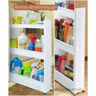 Kệ để đồ 3 tầng có bánh xe