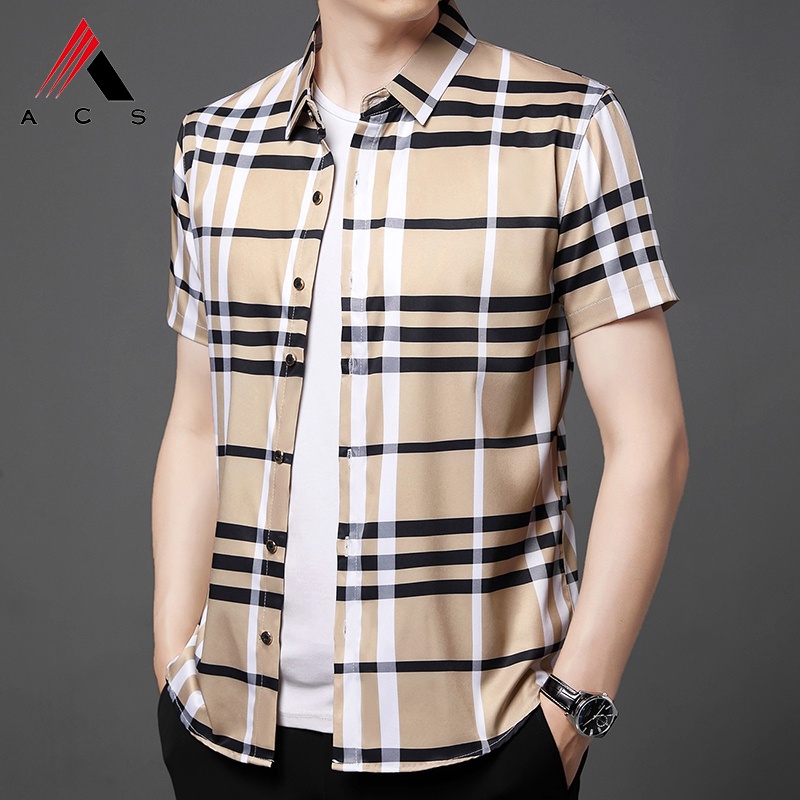 Áo Sơ Mi Ngắn Tay In Họa Tiết Thời Trang Công Sở Dành Cho Nam