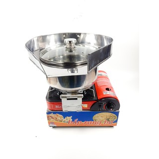 Máy làm bắp răng bơ cao cấp chạy ắc quy 12v sử dụng bình gas mini hoặc bình gas gia đình
