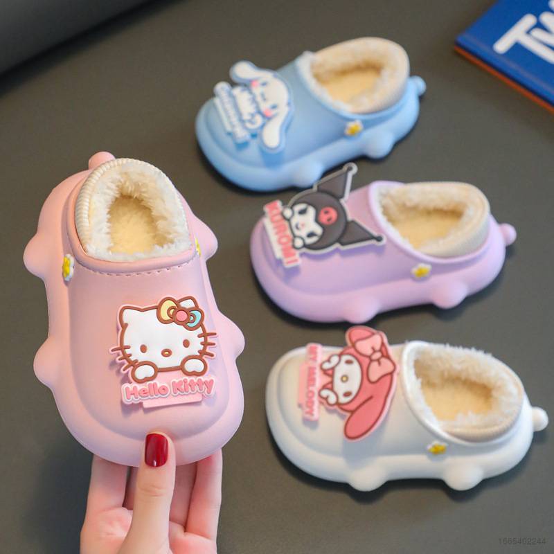 Dép Bông Đi Trong Nhà Chống Trượt Mềm Mại Hình Jason Sanrio HelloKitty mymelody Kuromi Cinnamon