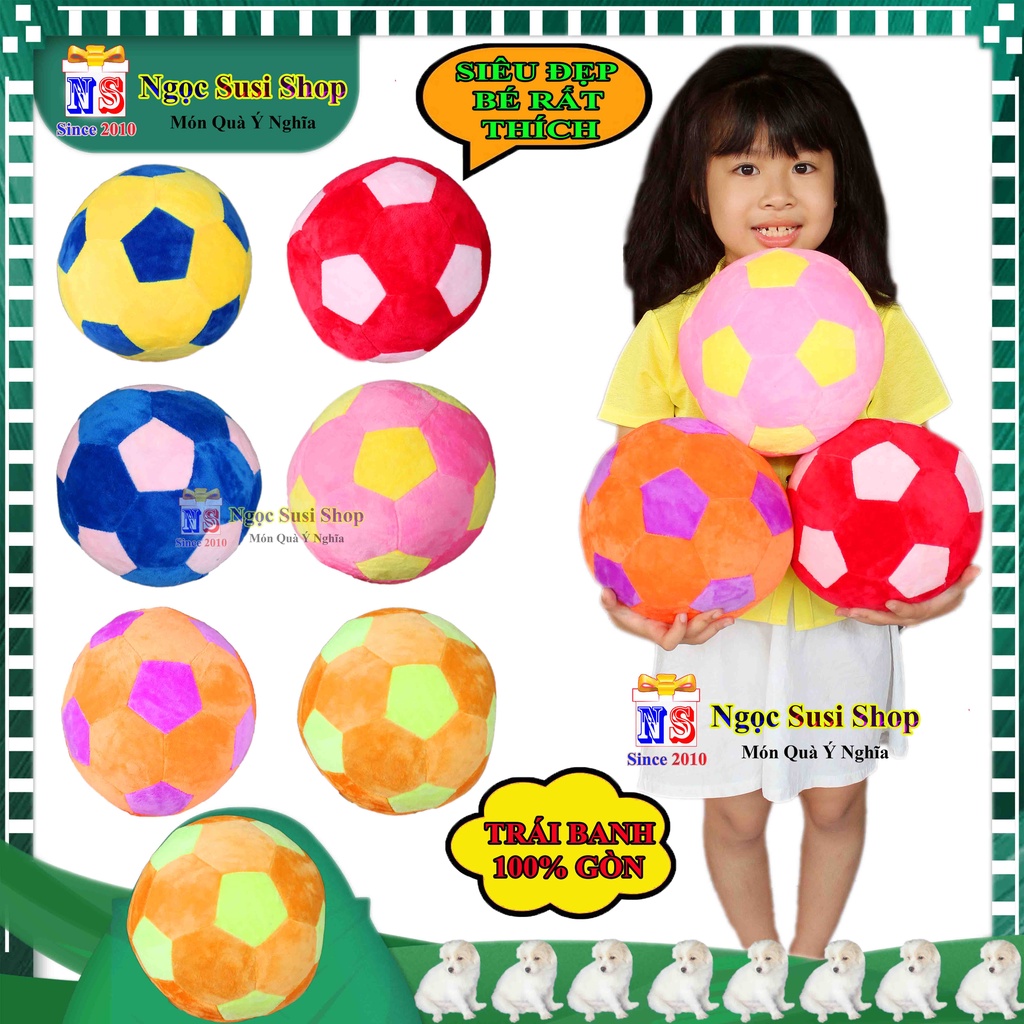 THÚ BÔNG GỐI ÔM TRÁI BANH SIÊU MỀM MỊN NHIỀU MÀU CHO BÉ - GẤU BÔNG HÌNH TRÁI BANH