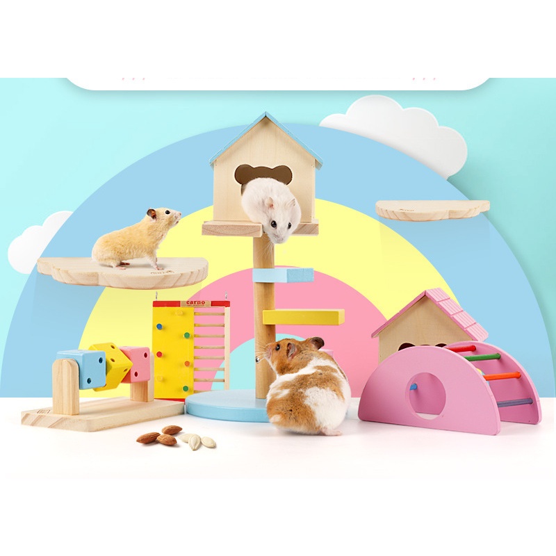 Nhà ngủ,đồ chơi tổng hợp hãng Carno cho hamster