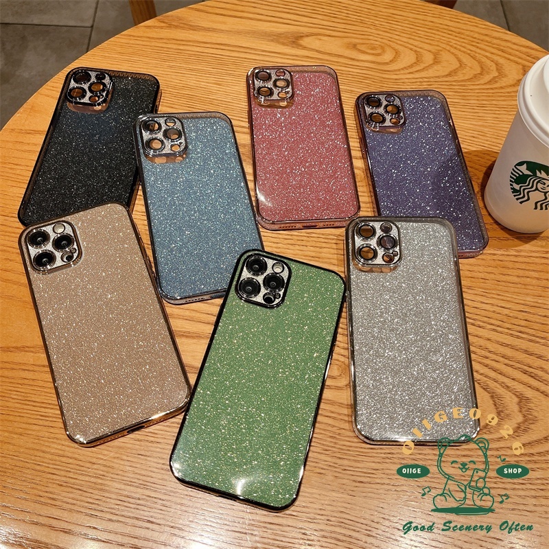 Ốp Điện Thoại TPU Kim Tuyến Nhiều Màu + Viền Bảo Vệ Camera Cho Iphone 13 12 / 11 Pro Max / Xs Max Xr X 8 7Plus