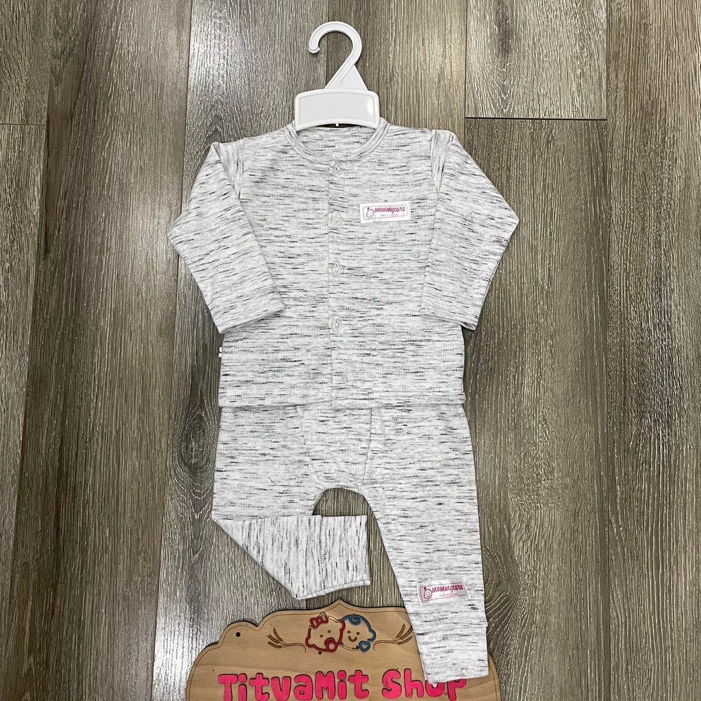 Bộ dài Mommycare cúc giữa tăm nhí, bộ quần áo thu đông cho bé sơ sinh