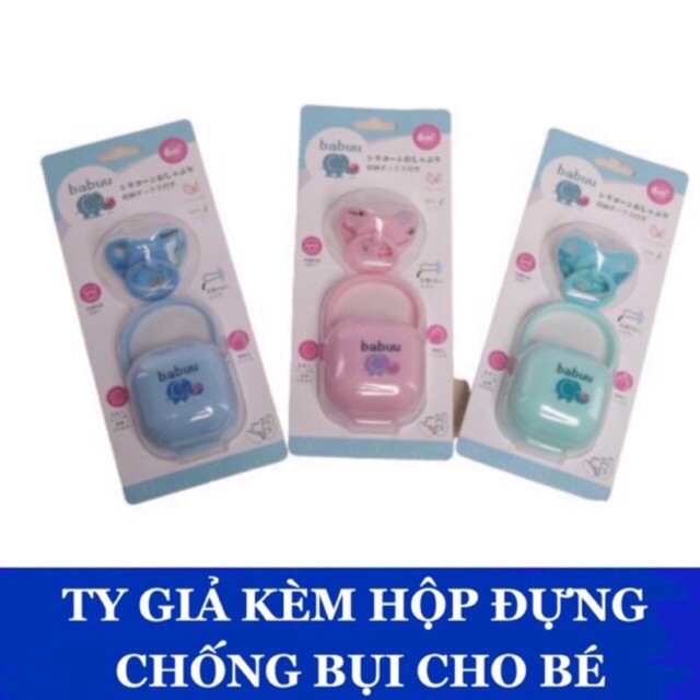 Ty ngậm chống vẩu babuu Nhật Bản có hộp cho bé
