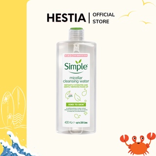 Nước Tẩy Trang Simple Kind To Skin Micellar Cleansing Water 200ml | Sạch Sâu Lơp Makeup, Không Khô Da | Hàng Chính Hãng