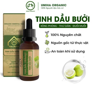 Tinh dầu Bưởi hữu cơ UMIHOME nguyên chất 10ml - Dưỡng tóc và kích mọc tóc, xông hương giúp thư giãn giảm căng thẳng