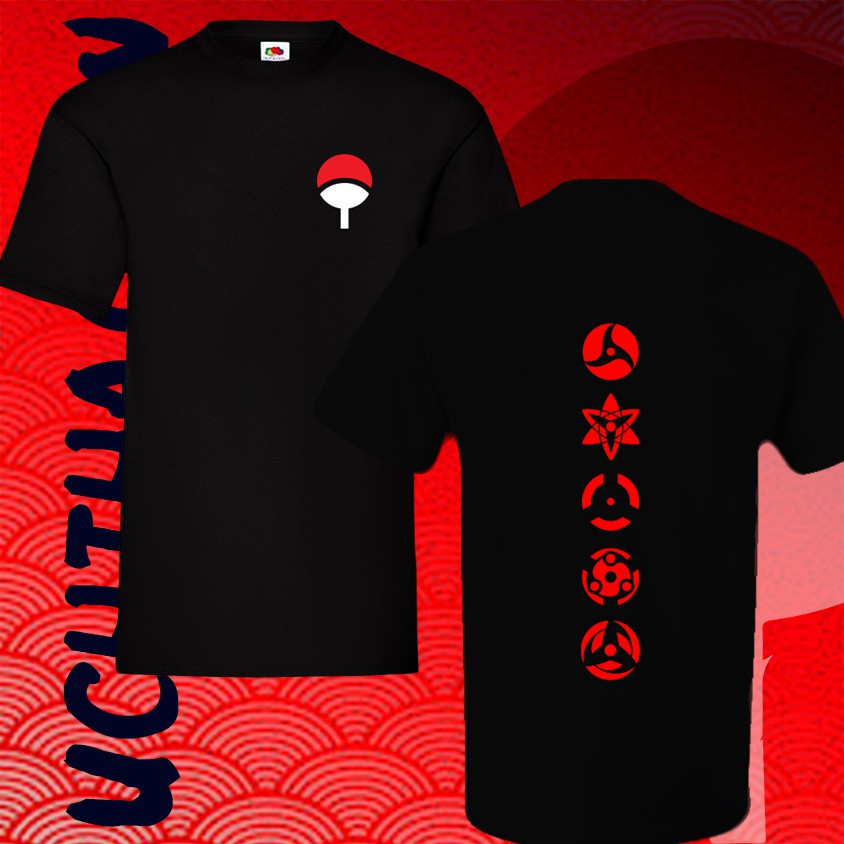 Áo thun unisex nam nữ Anime Naruto Uchiha Sharingan Eyes  độc đẹp giá siêu rẻ cực HOT