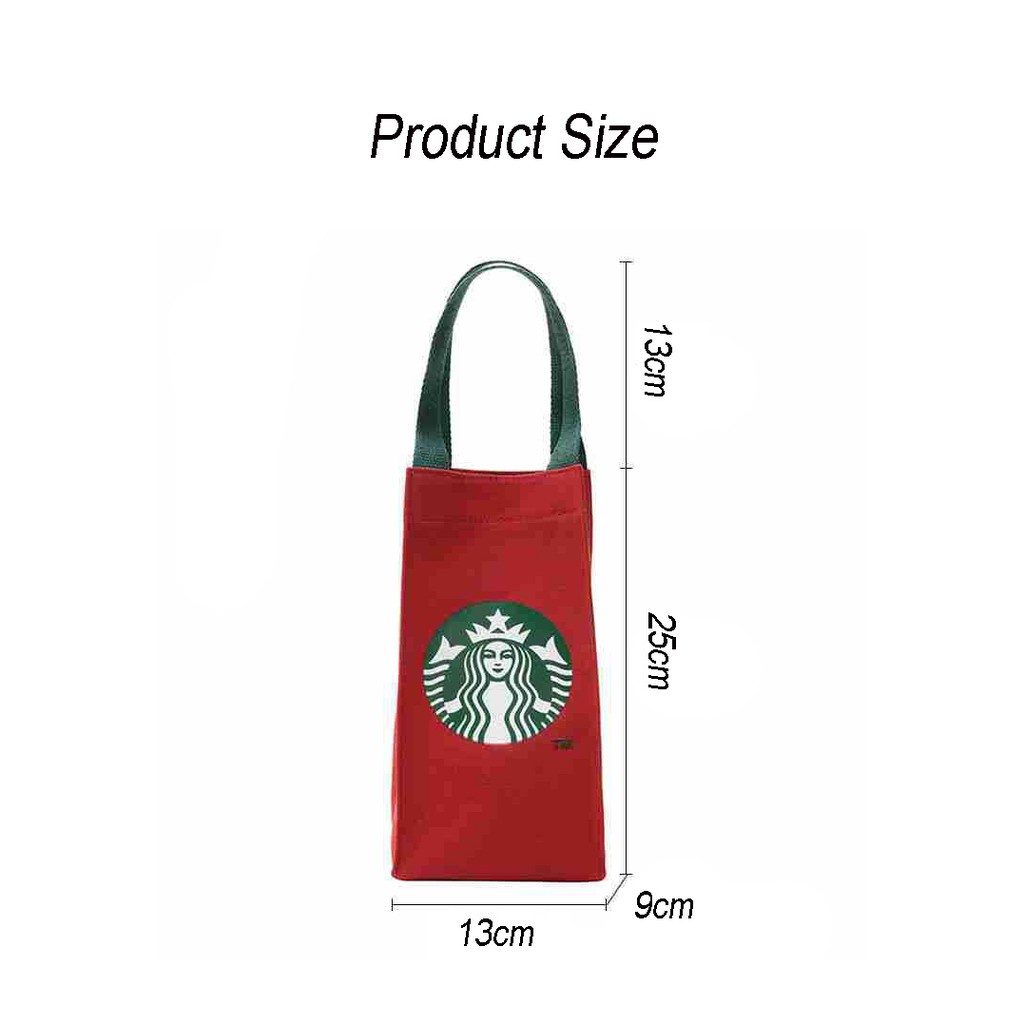 Túi xách cầm tay nữ Starbucks túi vải để ly và dù cho học sinh chuyên dùng