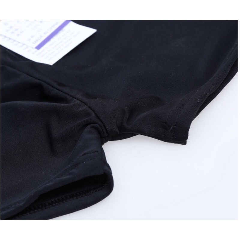 Quần Bơi Đùi Nam Đen Trơn Thun Co Giãn 4 Chiều Free Size Từ 50-65kg (Có Dây Rút Điều Chỉnh) Free Size Từ 50-65kg | BigBuy360 - bigbuy360.vn