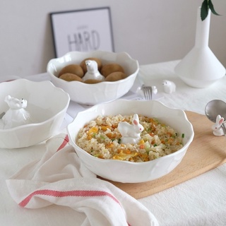 [Insfree] Bát Ăn Tráng Miệng / Salad / Món Tráng Miệng Bằng Gốm Sứ Hình Gấu Bắc Cực Hoạt Hình Chống Va Chạm Cho Gia Đình