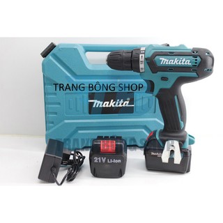 Máy khoan Pin MAKITA 21V + 2 PIN ( XANH )