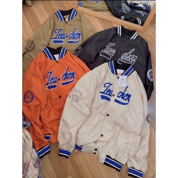 Áo Khoác Dù BOMBER TEACHER HOT TREND Form Rộng Tay Dài Ulzzang ❤️/Nam Nữ Unisex/ FREESHIP