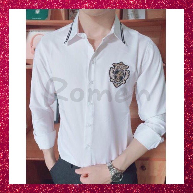 ÁO SƠ MI ĐÔI NAM NỮ TAY DÀI THÊU LOGO HT01 | BigBuy360 - bigbuy360.vn