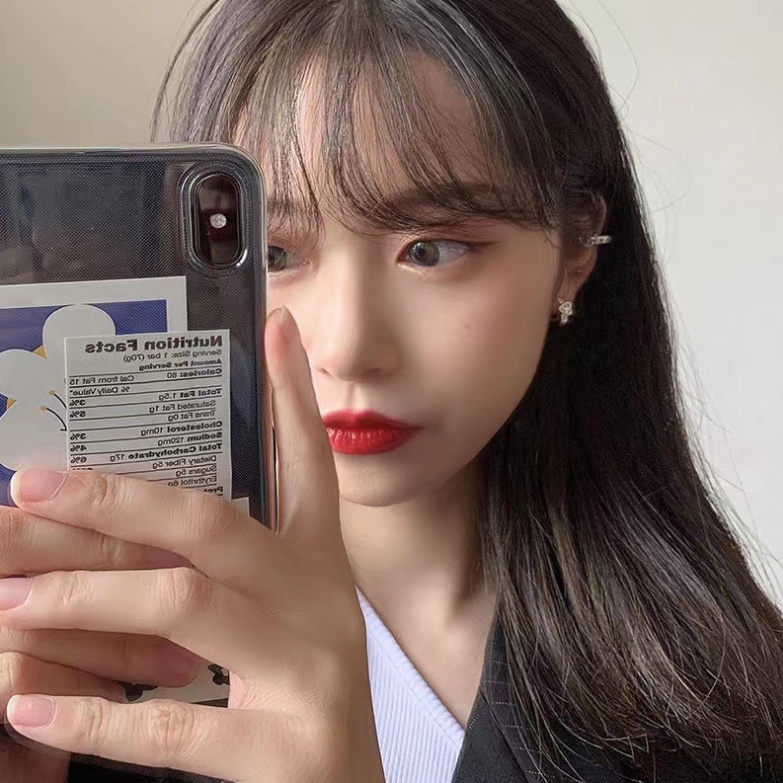 📛 RẺ VÔ ĐỊCH 📛 khuyên kẹp vành tai hình trái tim khóa màu bạc cá tính phong cách hàn quốc