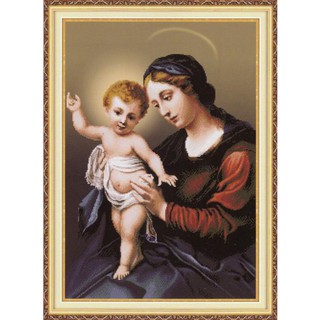 Tranh Thêu Chữ Thập 3D Đức Mẹ Maria Bồng Chúa A796 (KHÁCH TỰ THÊU) KT:51X70CM