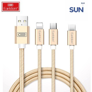 Cáp sạc 3in1 tích hợp 3 đầu lightning/micro/typec imc-028 sunshop