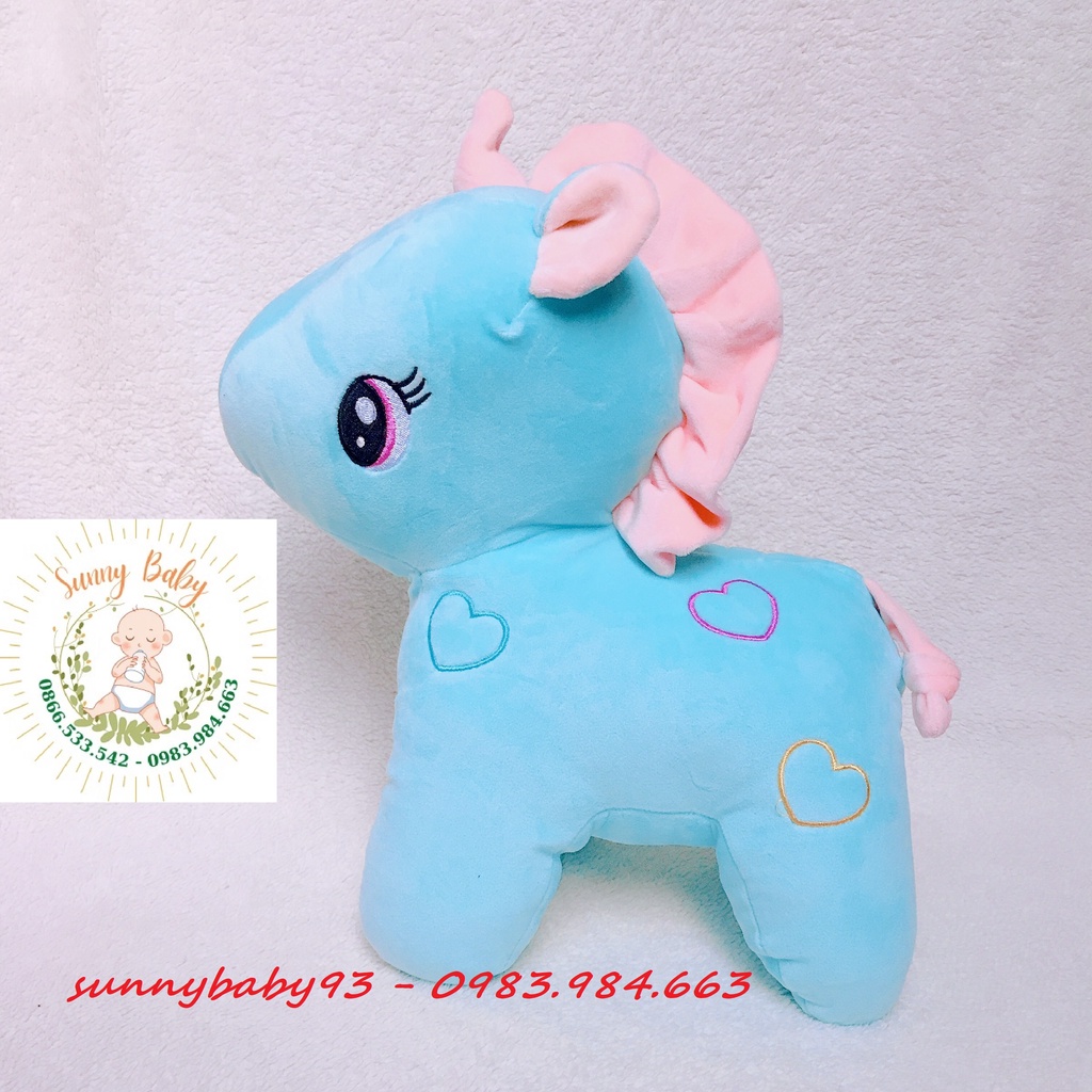 [MÀU XANH] Gấu Bông Unicorn - Kì Lân Pony Một Sừng size 30cm, Thú Nhồi Bông Đáng Yêu, Gối Ôm Cho Bé Ngựa Pony