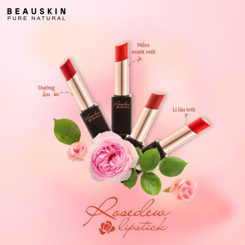 Son lì Beauskin Rosedew Matte Creamy Lipstick  3.5g