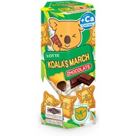 Bánh gấu Lotte Koala's March nhân socola/ socola sữa/kem dâu 37g (hộp)