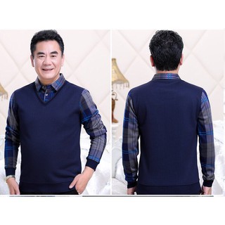 Áo Len Sơ Mi cho bố, cho ông ( ME166 )