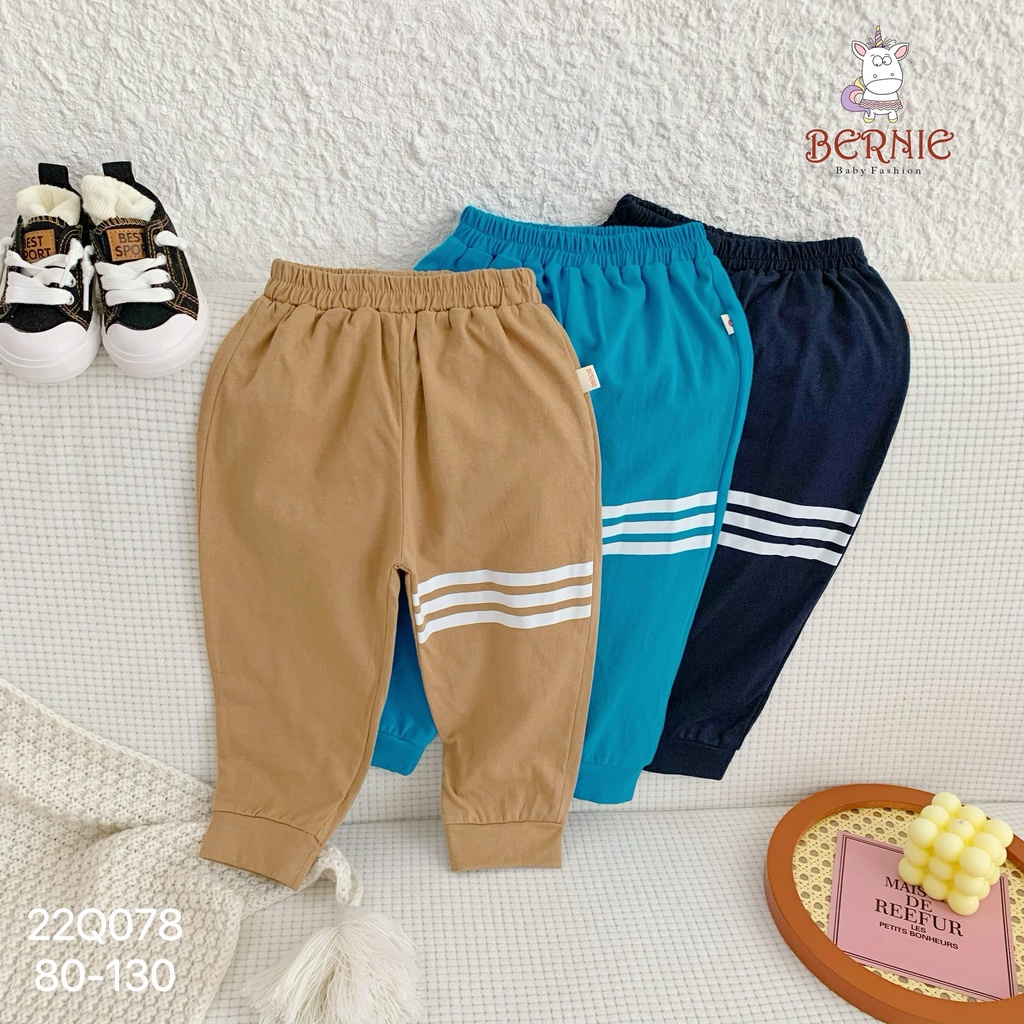 Set 3 quần bé trai Bernie thu đông chất cotton cho bé từ 9-22kg-22078