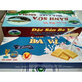 Combo 2 hộp bánh sữa đặc sản Ba Vì (01 Bs Bò 180gr và 01 BS socola 180gr)