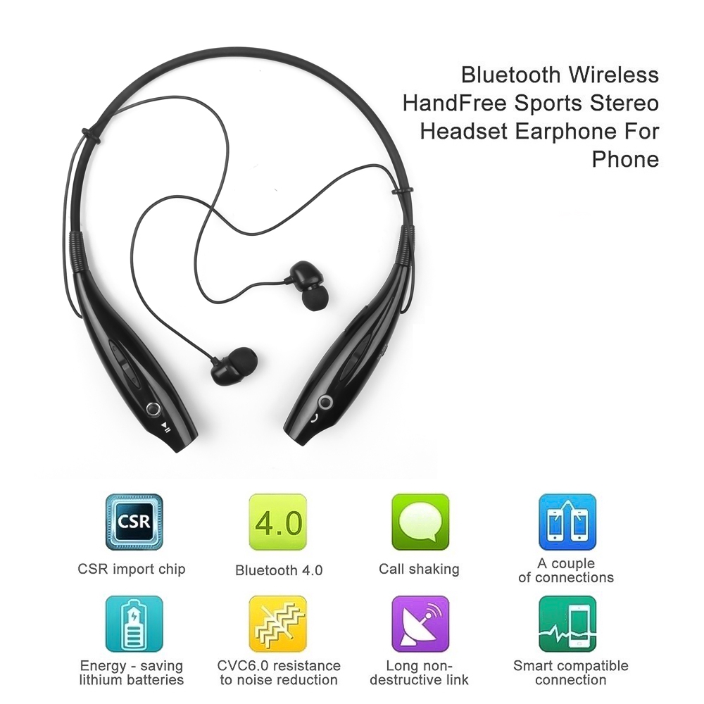 Tai nghe Bluetooth không dây HBS730 phong cách thể thao 2019 tiện dụng