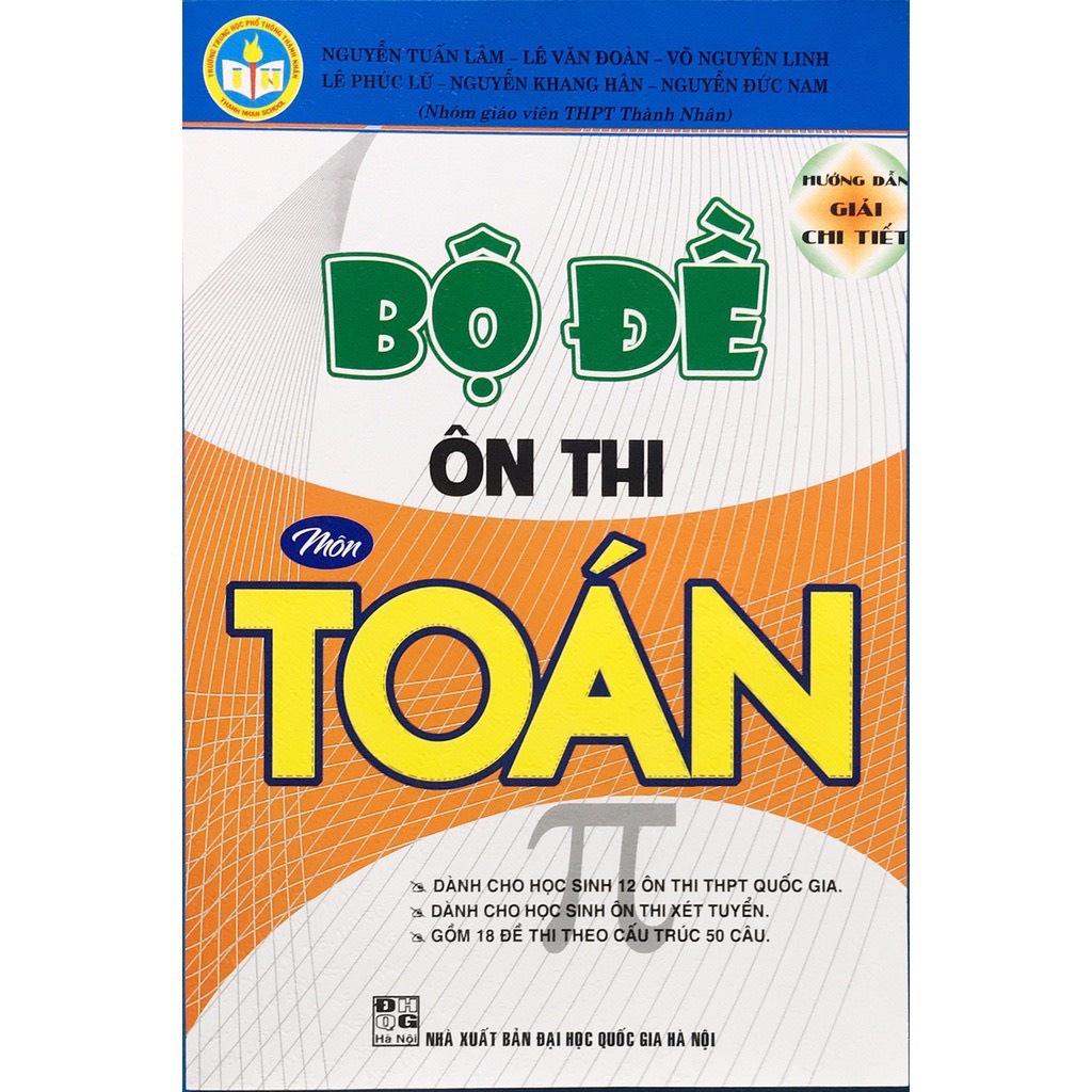 Sách - Bộ Đề Ôn Thi Môn Toán - Hướng Dẫn Giải Chi Tiết