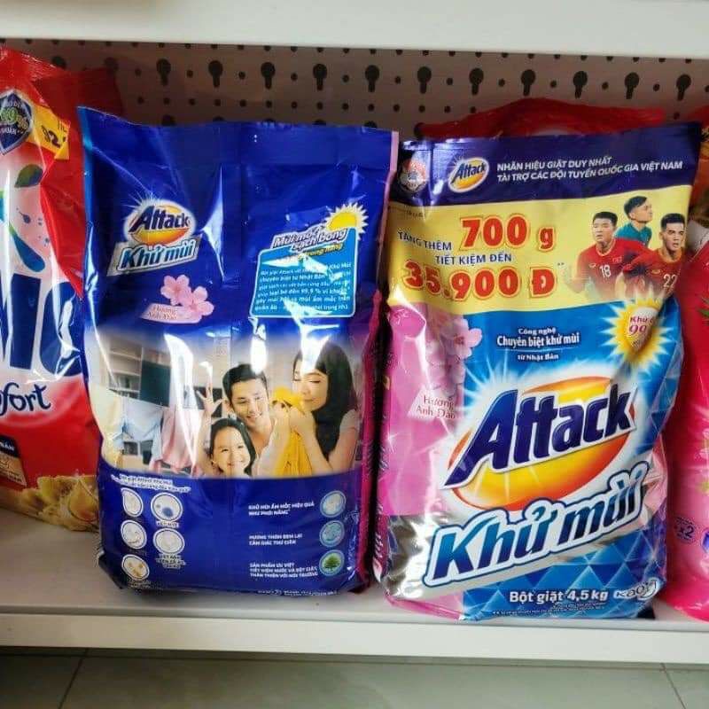 Bột giặt Attack Khử Mùi Hương Hoa3.8kg