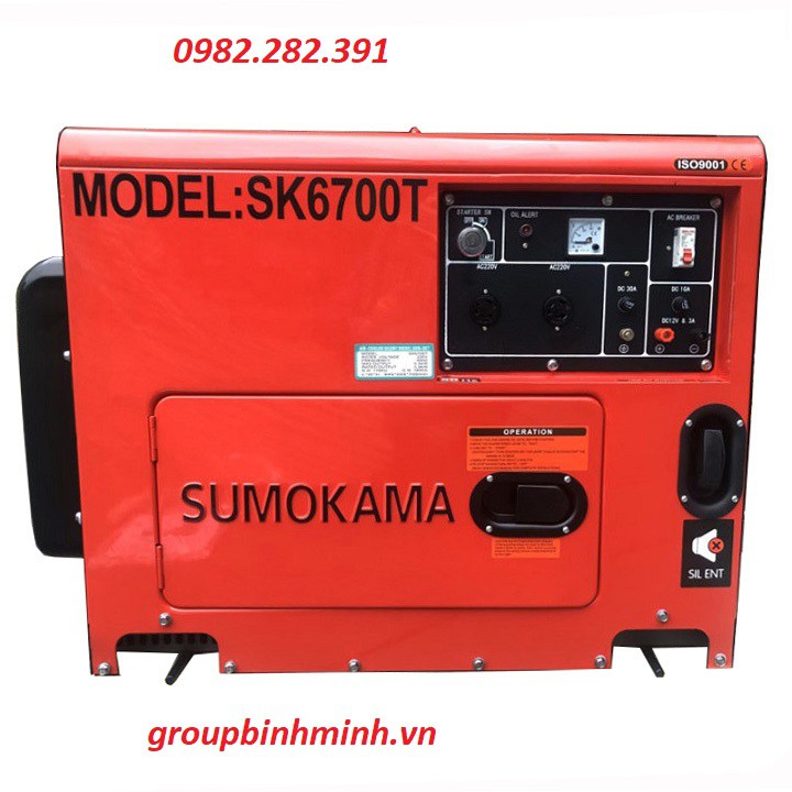 Máy Phát Điện Chạy Dầu 5Kw Sumokama SK6700T