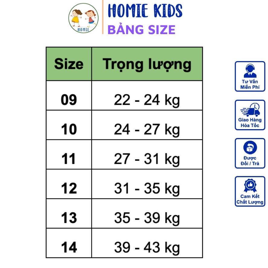 Đồ Bộ Cotton Bé Gái Set Quần Áo Bé Gái Size Đại 22-43 Kg Thoáng Mát In Hoạt Hình Đẹp Homie Kids
