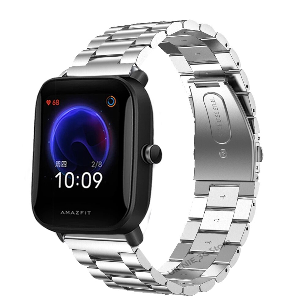 Dây Đeo Bằng Thép Không Gỉ 20mm Cho Xiaomi Huami Amazfit Bip U / Bip S / Gtr 42mm Gts 2 TIện Dụng