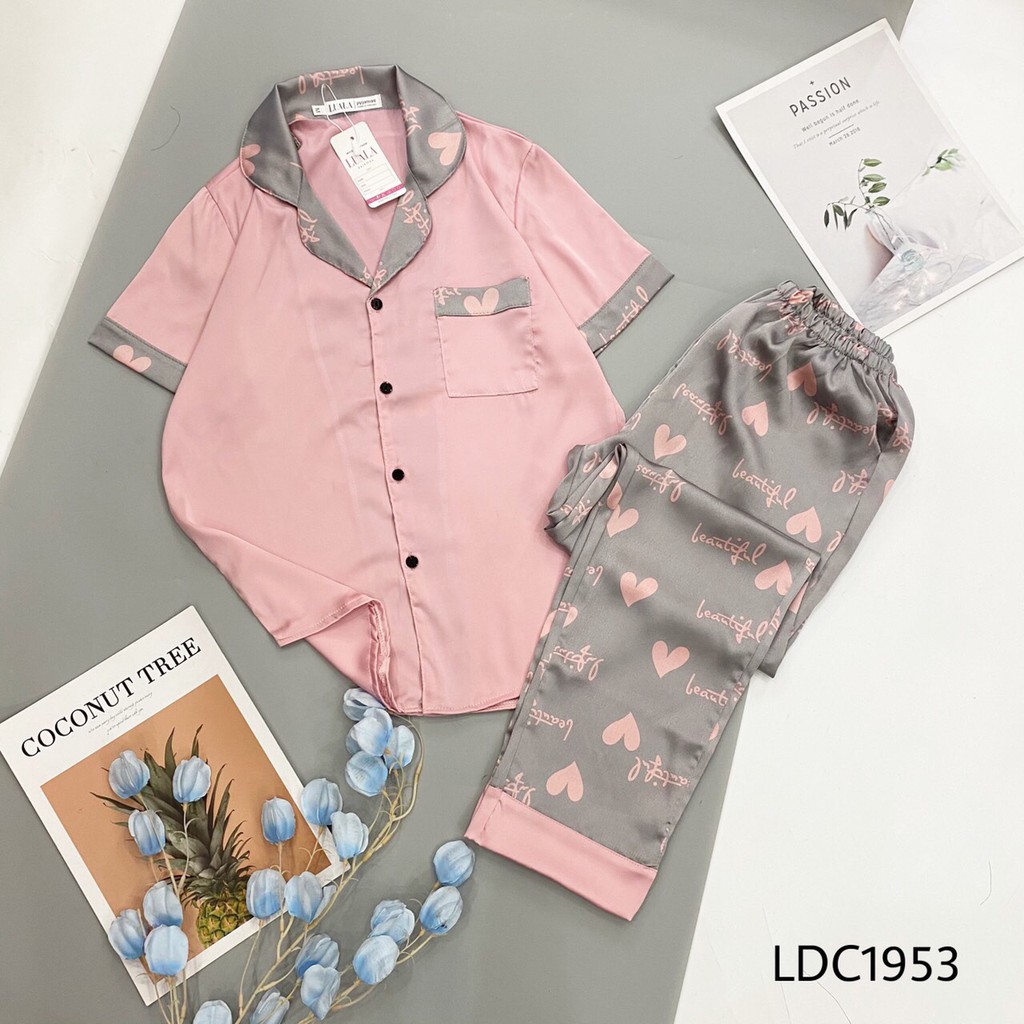 [Có size XL] Bộ Pijama Lụa Dài Cộc - Bộ Mặc Nhà Cao Cấp Chất Vải mềm Mịn Thoải Mái | BigBuy360 - bigbuy360.vn
