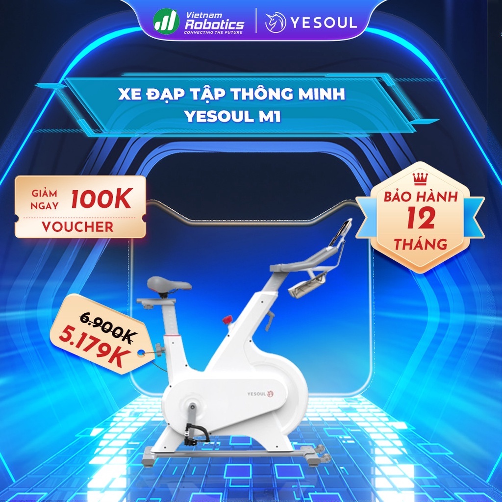 Xe đạp tập thông minh YESOUL M1 - Phiên bản quốc tế - Bảo hành 12 tháng - Kết nối Bluetooth