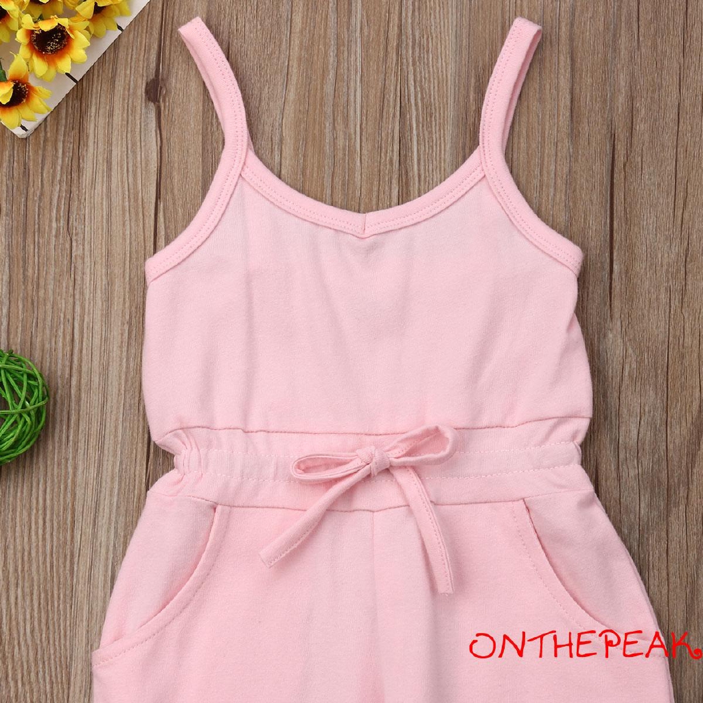 Jumpsuit có nơ thời trang xinh xắn cho bé gái