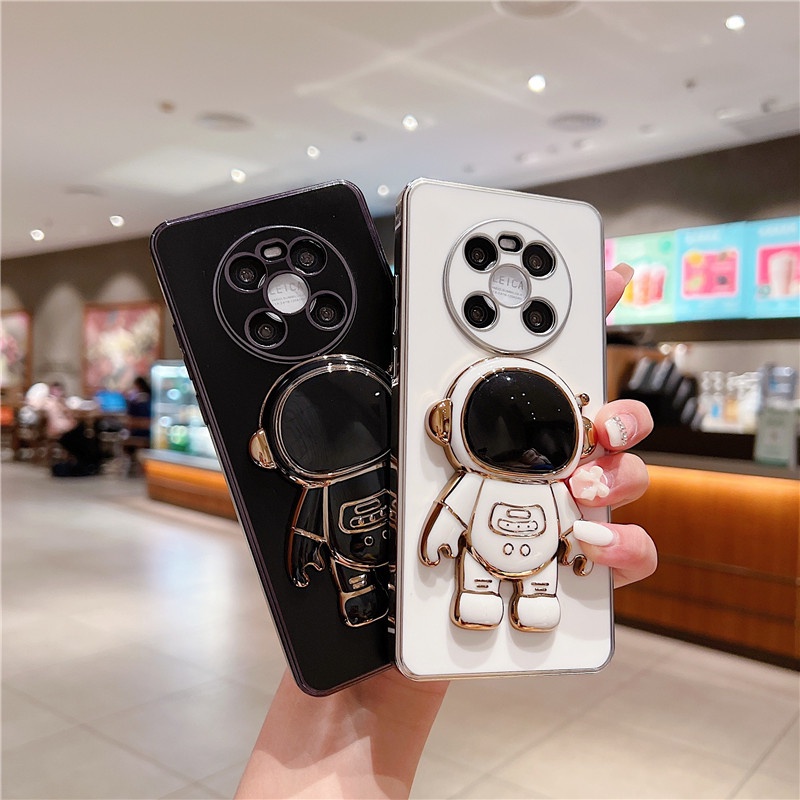 Ốp Điện Thoại Mềm Chống Sốc Mạ Điện Họa Tiết Phi Hành Gia Sang Trọng Cho HUAWEI P20 30 40 50 pro NOVA7 8