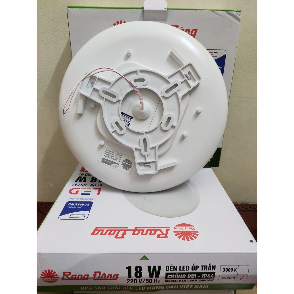 Đèn LED Ốp trần Chống bụi Rạng Đông 18W D LN CB03L 260/18W